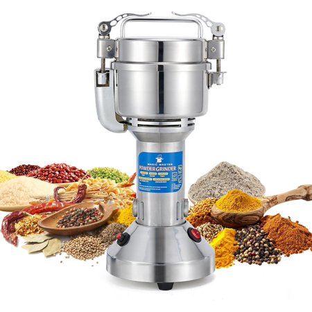150g Electric Grain Mill Grinder - 800W High Speed Commercial Spice Grinder - Stainless Steel Dry Machine for Flour, Wheat, Nut, Corn, Rice, Pepper, Herbs, Coffee Beans - Upright, 110V