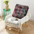 thumbnail image 2 of Square Paisley Meditation Cushion, Boho Style Floor Pillow for Sitting Comfort and Yoga Poses 22 x 22, 2 of 7