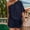 Navy, variant on Mqqzkk Women'S Summer Jumpsuit With Slanted Shoulder And Sleeves Solid Color Jumpsuit Straight Leg Romper Shorts