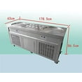 thumbnail image 2 of Kolice Commercial ETL NSF UL Fried Ice Cream Machine-Double 22" Round Pans,Smart Temperature Control,Transparent Sneeze Guard,10 Refrigerated Buckets, 2 of 9