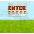 thumbnail image 1 of Enter Arrow (18" x 24") Yard Sign, Includes Metal Step Stake, 1 of 6