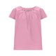 thumbnail image 4 of Tops de Color Sólido para las Mujeres Cuello Redondo de Manga Corta con Detalle de Botón Plisado Casual, Tops de Cuello Redondo para las Mujeres, 4 of 8