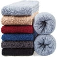 thumbnail image 1 of 6 Pairs Mens Fuzzy Socks Winter Slipper Fleece Socks Men, 1 of 5