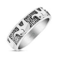 thumbnail image 3 of Elephant Filigree Animal Spinner Stylish Ring Band 925 Sterling Silver Size 6, 3 of 5