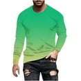 thumbnail image 5 of Dagegui Long Sleeve T-Shirts for Men Gradient Color Tie Dye Shirt Big and Tall Loose Fit Casual Pullover Shirts Fall Basic Crewneck Tees Tops Green M, 5 of 5