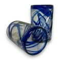 thumbnail image 3 of Blue Swirl Hand-Blown Glass | Mexican Drinking Tumbler (1Piece), 3 of 5