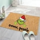 thumbnail image 3 of Felpudo navideño Grinch Rugs de Grinch: parte trasera de goma antideslizante, tapete navideño lavable con copos de nieve para entradas de invierno Felpudo de fibra de coco Grinch, 3 of 6
