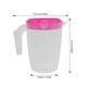 thumbnail image 4 of Juego de hervidor de agua fría de 2 piezas con tapa 1L para refrigerador para agua infundida jugo té helado jarra de plástico para refrigerador dispensador de bebidas para restaurante en casa, 4 of 5