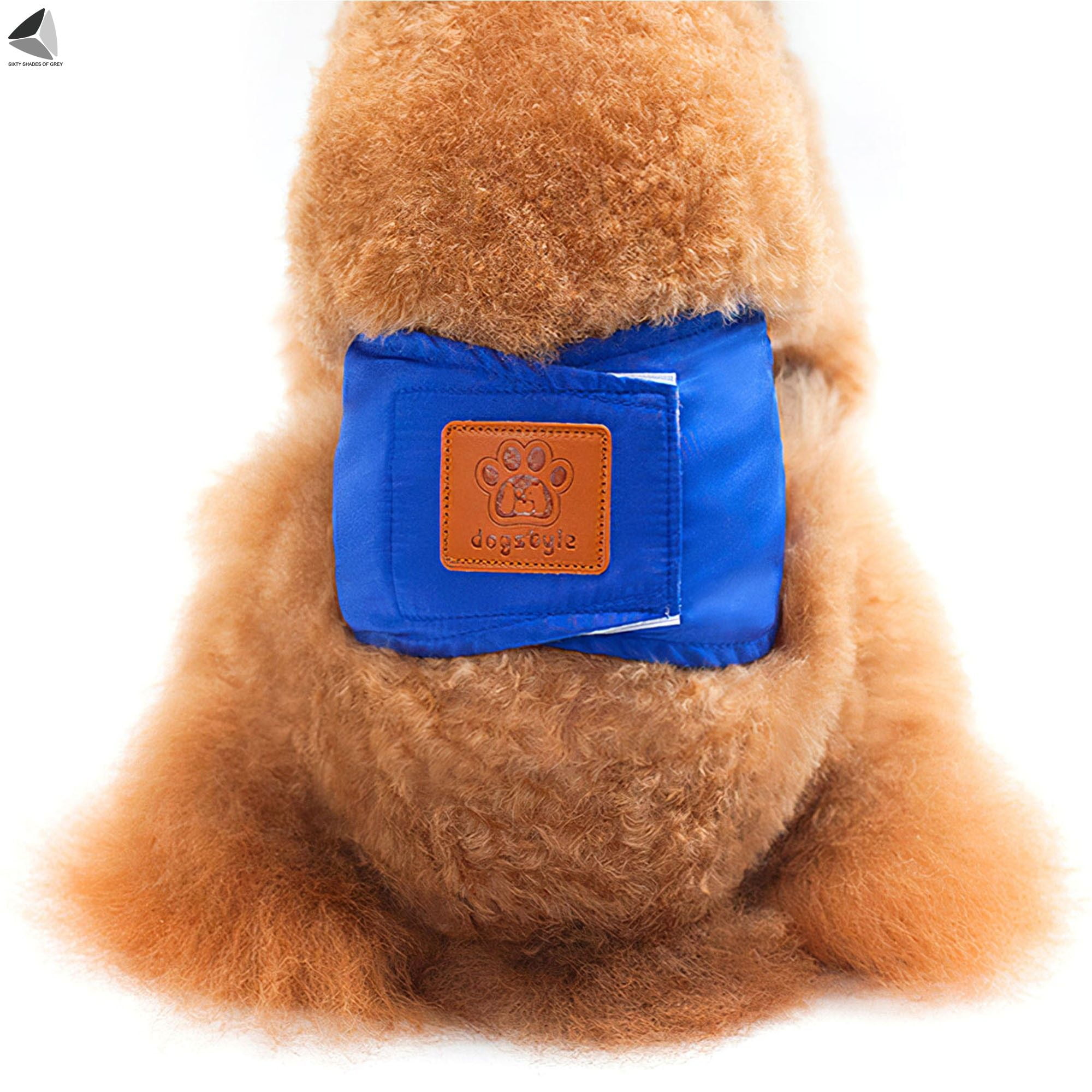 PULLIMORE Male Dog Belly Manner Bands Resuable Dog Diapers Elastic Washable Pet Band Wraps Nappies (M, Blue)