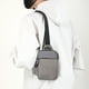 thumbnail image 5 of Bolso Pequeño Cruzado, Riñonera, Bandolera, Funda de Viaje Ligera con Orificio para Auriculares, 22 x 14 x 3 cm, Nylon Gris y Blanco, para Uso Diario, 5 of 6