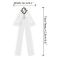 thumbnail image 2 of INSPIRE CHIC Women's Lace Pre-Tied Bow Tie Retro Bowknot Pin Bowties Satin Brooch White, 2 of 4