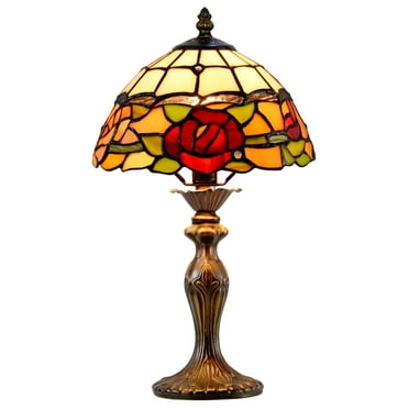 Dale Tiffany Innsdale Rose 15.25" Tall Handmade Tiffany Accent Lamp