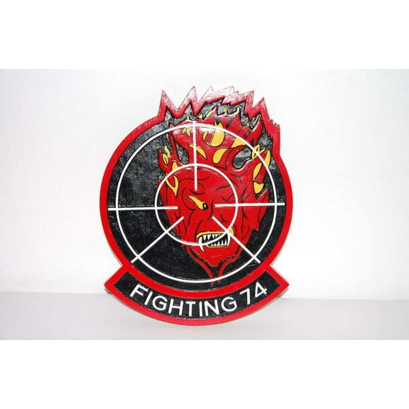 VF-74 Be-devilers (Red) Plaque, 14, Mahogany, Navy