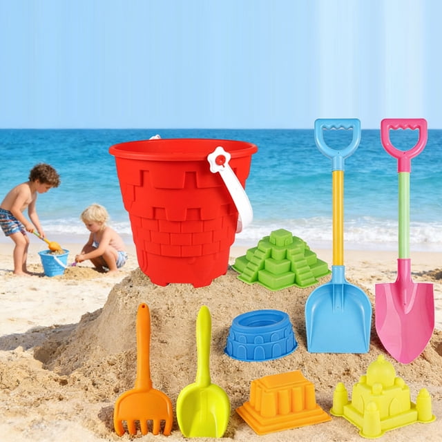 YWIYIUD 1 Set Reusable Beach Toy Set with Sand Bucket Shovel and Castle Model for Beach Backyard Park Pool and Outdoor Activities Practical Beach Interactive Toys for Parent and Teens