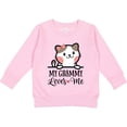 thumbnail image 2 of Inktastic My Grammy Loves Me Girls Granddaughter Kitten Toddler Sweatshirt, 2 of 4