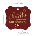 thumbnail image 7 of Inkdotpot Hang Tags Thanks From The New Wedding Favor Bracket Shape Gift Tags Real Gold Foil Bonbonniere Tag Pack Of 50, 7 of 7