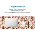 thumbnail image 5 of Western Tribal Geometry Gaming Mouse Pad XL, Extended Stitched Edges Mousepad, Large Mouse Mat Desk Pad, Long Non-Slip Rubber Base Mice Pad（31.5x12 Inch）, 5 of 5