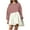 Red, variant on MIUOWANP Fall Dresses for Women 2024 Fashion Women's Casual Sweatshirt Long Sleeve Dress Round-Neck Ladies Patchwork Mini Dresses