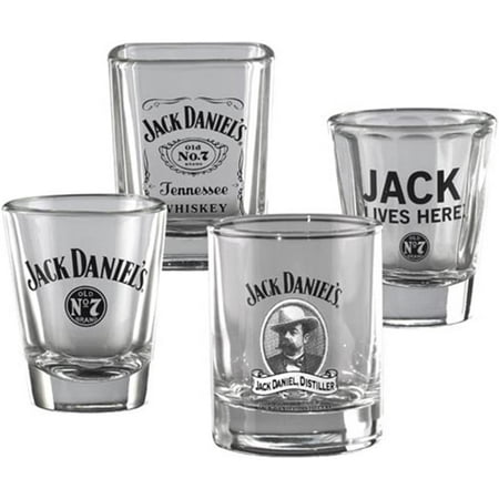 

Jack Daniel s Shot Glass Set of 4 Officially Licensed Jack Daniel s Barware Made in USA