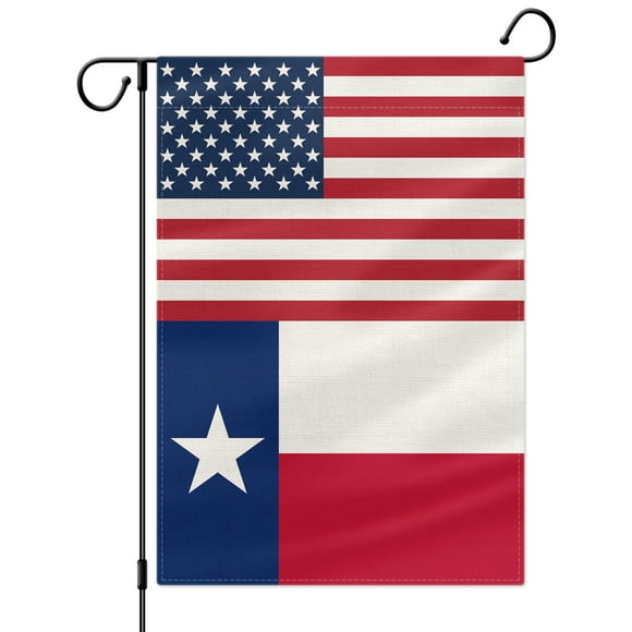 PTEROSAUR USA American Texas State Garden Flag, 12.5x18 in Vertical Double Sided Burlap for Indoor Outdoor Home Garden Decor