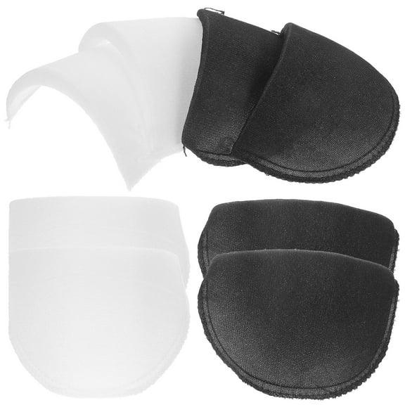 BESTOYARD 4 Pairs Breathable Universal Shoulder Pad Black Sponge Women