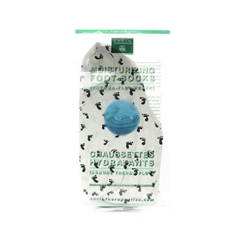 Earth Therapeutics Moisturizing Foot Socks - White with Footprints 1 Pack(S)