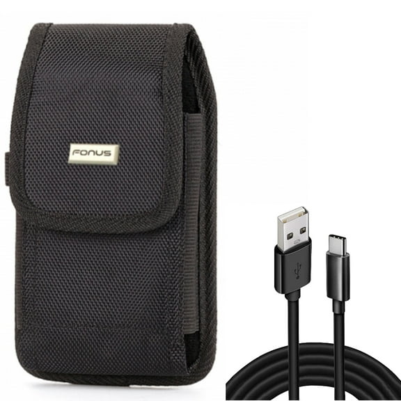 For Galaxy A73 /A54 /A53 /A33 - Case Belt Clip w 10ft USB Cable, Swivel Holster Rugged, Type-C Charger Cord Power for Samsung Galaxy A73 /A54 /A53 /A33 5G