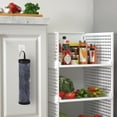 thumbnail image 3 of Olurrisa Kitchen Plastic Bag Holder 2 Pcs Large Grocery Shopping Bags Dispenser Mesh Garbage Bag Storage Organizer Rubbish Bags Containers (Grey), 3 of 8