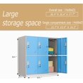 thumbnail image 3 of MECOLOR 4, 6, 9 Door Metal Office Storage Locker Cabinet, Gym School and Home Locker,Metal Locker Storage for Employee Staff or Workers(Blue,6D), 3 of 15