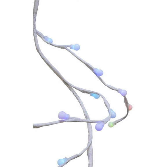 Kurt Adler 6-Foot 66-Light Gumball LED White Garland