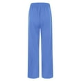 thumbnail image 7 of Hpapadks Casual Pants for Women Solid Versatile Leisure High Waisted Drawstring Wide Leg Sweatpants Slacks for Women Blue S, 7 of 7