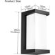 thumbnail image 3 of Aplique LED IP65 Impermeable 12W 5500K Rectángulo de Aluminio Aplique de Pared para Exteriores Lámpara LED para Exteriores Lámpara para Exteriores para jardín Delantero Baño Porche G, 3 of 5