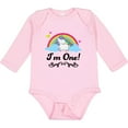 thumbnail image 3 of Inktastic 1st Birthday Unicorn Rainbow 1 Year Old Party Girls Long Sleeve Baby Bodysuit, 3 of 5