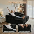 thumbnail image 4 of Toject 75" Oversized Double Chaise Lounge Sofa, No Assembly Required Sectional Sofa Bed, Modern Sleeper Sofa for Living Room (Black,Plush Corduroy Fabric), 4 of 8