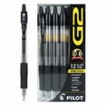 thumbnail image 3 of Pilot® G2 Gel Roller Pens, Extra-Fine Point, 0.5 mm, Clear Barrel, Black Ink, Pack Of 12, 3 of 3