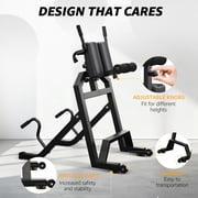 FiitDavz Metal Spine Decompression Roman Chair Hyperextension Bench Adjustable, 350lb Capacity, 1-Count