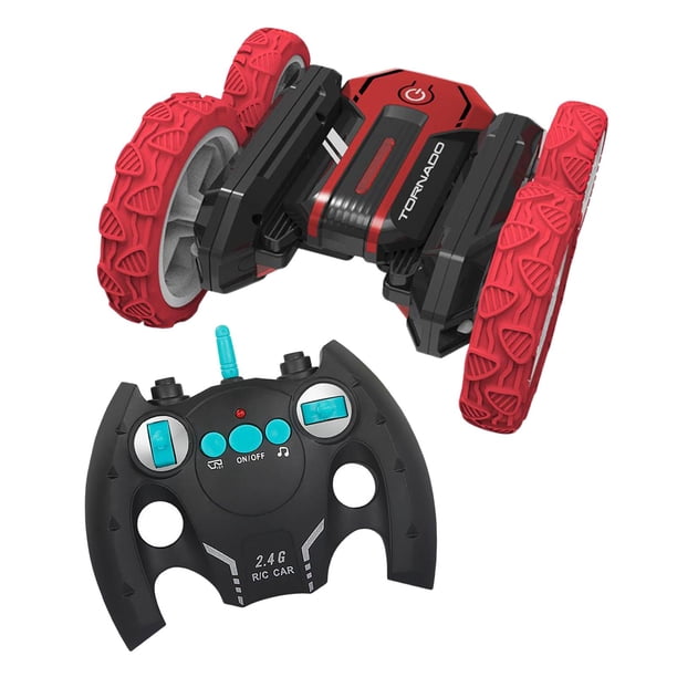 Mini RC Car, Rechargeable Toy Car, Remote Control Car with Light Red