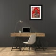 thumbnail image 3 of Wiley, Marta 12x14 Black Ornate Wood Framed with Double Matting Museum Art Print Titled - African VII Red-Beige, 3 of 4