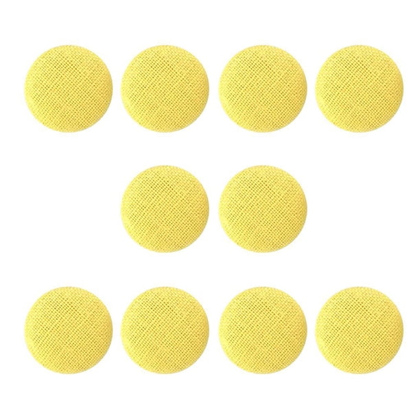 Cateissary 10Pcs Fabric Covered Button Shank Button Scrapbooking Sewing Tela de costura y artesanía Amarillo 2 cm 10 piezas