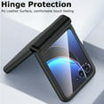 thumbnail image 3 of for Motorola Razr+ 2023 Case with Integrated Glass Screen Protector, Motorola Razr Plus Case with Hinge Protection, Slim Hard PC Full Coverage Phone Case for Motorola Razr Plus 2023 - Black, 3 of 6