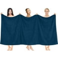 thumbnail image 6 of RIVERSIDE Oversized Bath Sheet 1 Pack 40x80 Soft Cotton Absorbent Towel 600 GSM - Dark Blue, 6 of 8