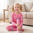 thumbnail image 4 of NIPAXO Girls Pajamas Set Soft Cotton Sweet Candy Cane Print Long Sleeve Top with Matching Pants for Kids, 4 of 7