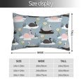 thumbnail image 2 of Wukai Swan Princess On Lake Print Plush Throw Pillow Cover, Double-sided Pillow Protector without Pillow Core, with Hidden Zipper, Home Decorations-20"x30", 2 of 6