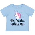 thumbnail image 3 of Inktastic My Auntie Loves Me Unicorn Girls Toddler T-Shirt, 3 of 5