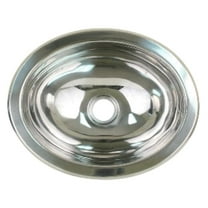 Scandvik Stainless Steel Oval Sink - 13.25 x 10.5 Inch - Polished Finish - Undermount or Drop-In Kitchen Bathroom Bar Sink