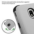 thumbnail image 4 of Kaleidio Case For Samsung Galaxy J7 (2018) / J7 Star, J7 Refine, J7V (2nd Gen) [Natural TUFF] Impact Hybrid [Shockproof] 3-Piece Dual Layer Cover w/ Overbrawn Prying Tool [Grey/Black], 4 of 6