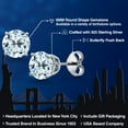 thumbnail image 2 of Gem Stone King 925 Sterling Silver Sky Blue Topaz Stud Earrings for Women Men (2.00 Cttw, Gemstone November Birthstone, Round 6MM), 2 of 6