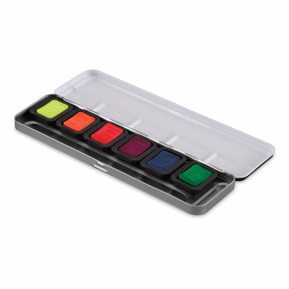 Finetec Premium Watercolor Pans Set - Set of 6, Neon