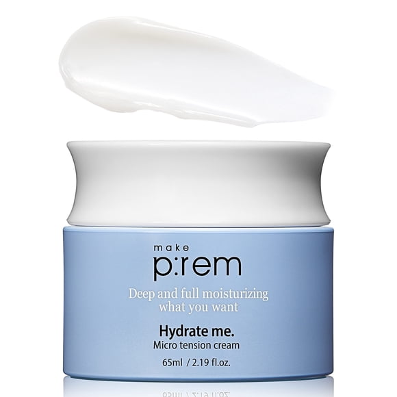 MAKEPREM Hydrate Me Micro Tension Cream Crema de agua hidratante Hidratante Suave No pegajoso - Seco Extra seco Sensible Envejecimiento graso Piel propensa al acné Ácido hialurónico Frambuesa 2.19 onz
