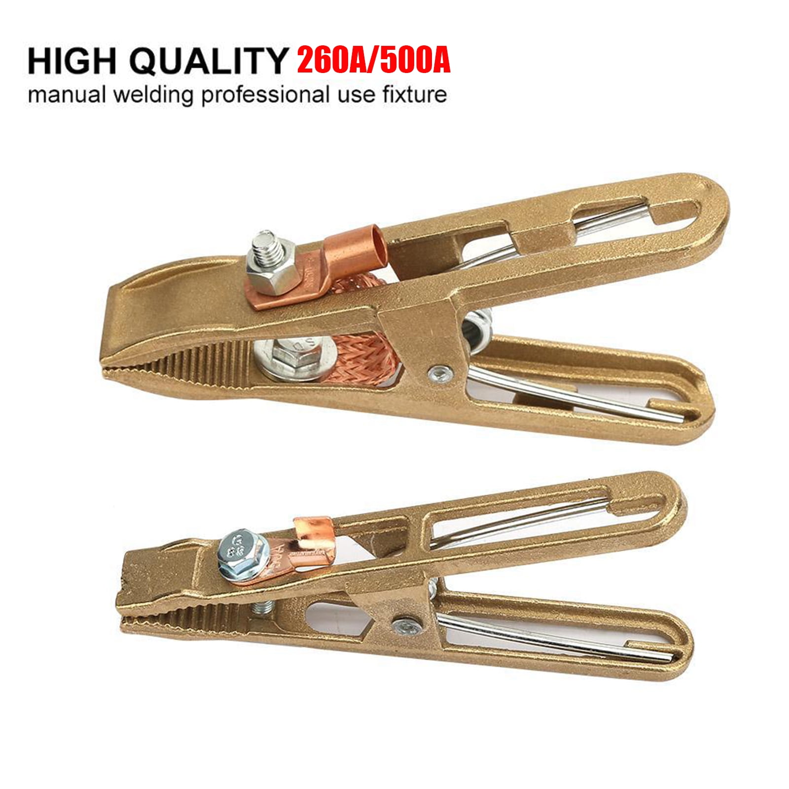 Copper Earth Ground Cable Clip Welding Manual Welder Electrode Holder Clamp 